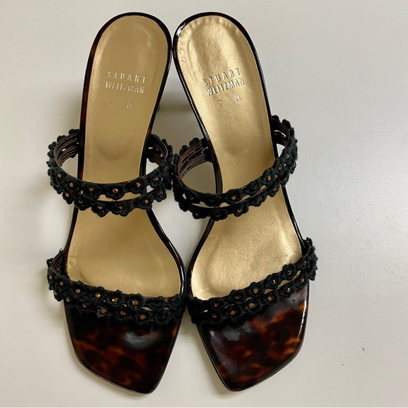 Stuart Weitzman Shoes - Stuart Weitzman Forgetmeknot cognac tartaruga patent sandals